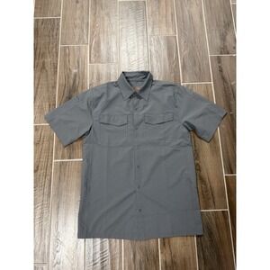 5.11 Tactical Shirt Mens Small Gray Short Sleeve Vented Mesh Button Up TAC-U30
